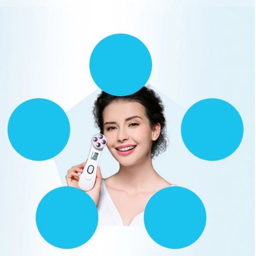 LED therapy facial device multi color light