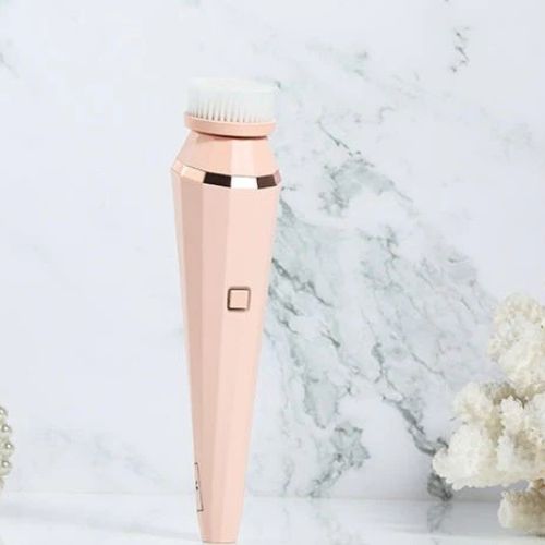electric facial massager UAE with soft brush heads for daily skincare routine